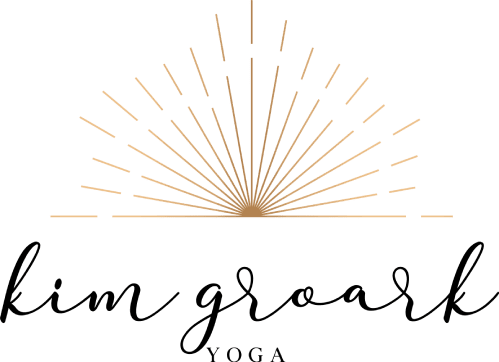 A logo for an yoga studio with the name of the brand.